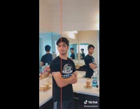 Guy mirror reflection look same way filter 