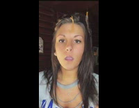 Girl gets spilled on by woman belly