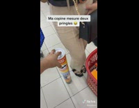 Lady as Tall as Two Pringle Cans