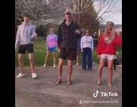 Big family tiktok dance backyard six people