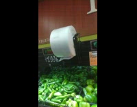Produce bag dispenser makes sound at store