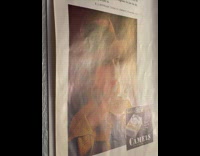 Outline view from the side woman cigarette poster