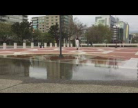 Long silver jacket white boots girl rain