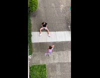 Guy direct pose girl pastel shirt pants