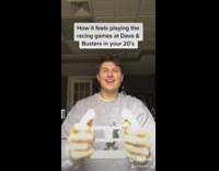 Racing game dave busters then vs now 