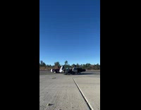 Guy drive motorcycle spin around and fall