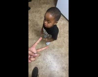 Guy confuses his little brother with handshake