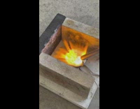 Metalsmith burns small piece of metal 