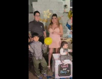 Baby falls in gender reveal box fail 