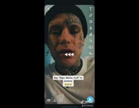 Face tattoo guy sign name cuff reverse 