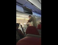 Photoshoot inside airplane 