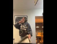 Girl hits friend with pan