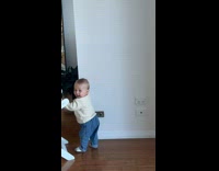 Baby playing with power outlet 