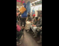 woman blue hair tall black heels