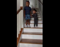 Collab ClipsIG - Siblings surprised with Bluey themed Christmas Tree