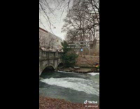 People surfing in the river in germany 