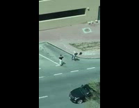 Long white skirt girl parking spot 