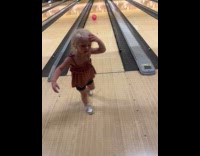 Kid gets buzzed stepping on line at bowling alley