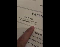 Man surprised by beef prices on restaurant