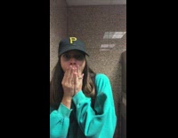 Collab BitchMP - Girl catches long fart in bathroom