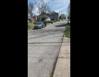 Girl dance empty street filmer angry