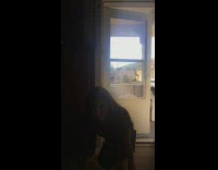 Woman crawls through door drunk