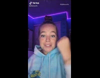 Girl tugs hood changes sweaters tiktok transitions 