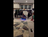 Little boy on segway cant get off thats not funny