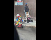 Creepy dolls ride on remote controlled ATV