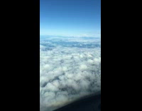 Time lapse airplane flight and landing