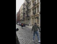 Black coat alley loewe brick walkway