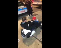 Guy mario kart cops sidewalk 