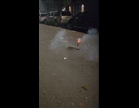 Collab Clips MPUGC2 - Man lights up fireworks on street 