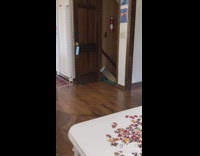 Grandma uses chair lift for stairs hello 