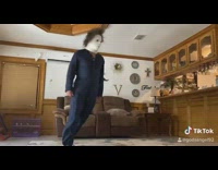 Michael Meyers guy shuffle dance living room 