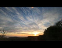 Submitter films timelapse of fiery red sunset sky