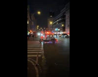 Mario drive car with lights street night