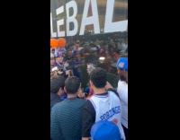 Spiderman interviewed by fans before Knicks game part 2