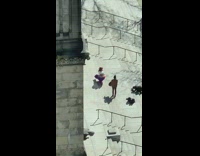 Lady wearing Esmeralda costume poses on steps 