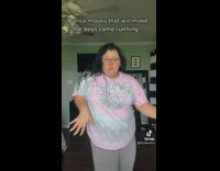 Girl shows two dance moves for the boys part 2