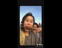 Girl christmas tree waffle cone corndog plant  