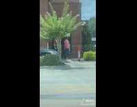 Collab VIBES - Chick fil a worker runs to open door 