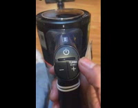 Guy using vacuum with turbo button 