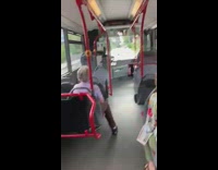 Bus wait for swan family cross street 