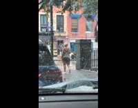 Collab winy - Woman walk on street with her boobs out