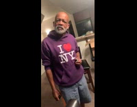Guy asks purple sweater grandpa new york 