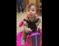 Collab Clips MPUGC - Baby on pink scooter driving