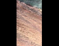 Abandoned road hit by stones Canary Islands