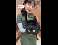 Woman responding to comment from video