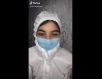 Girl does coronavirus dance